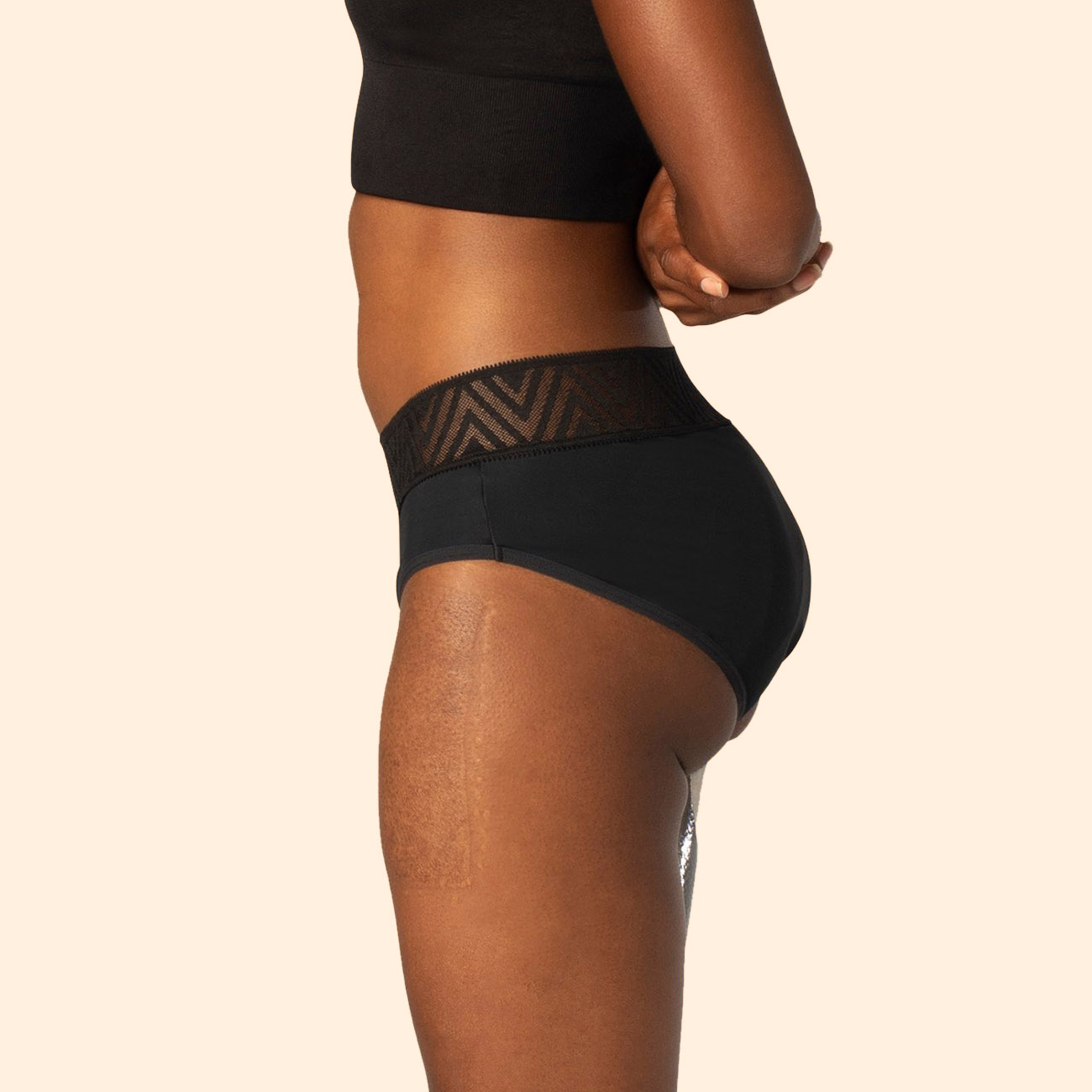 Thinx Hiphugger Period Underwear for Women, Super India