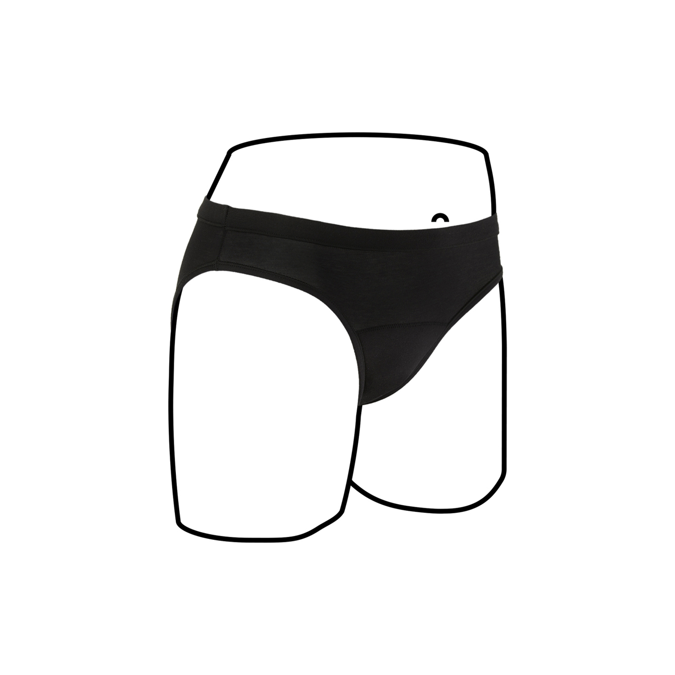 Thinx Teen's 3pc Party Combo Briefs Period Underwear - Black/Gray/Blue 9/10