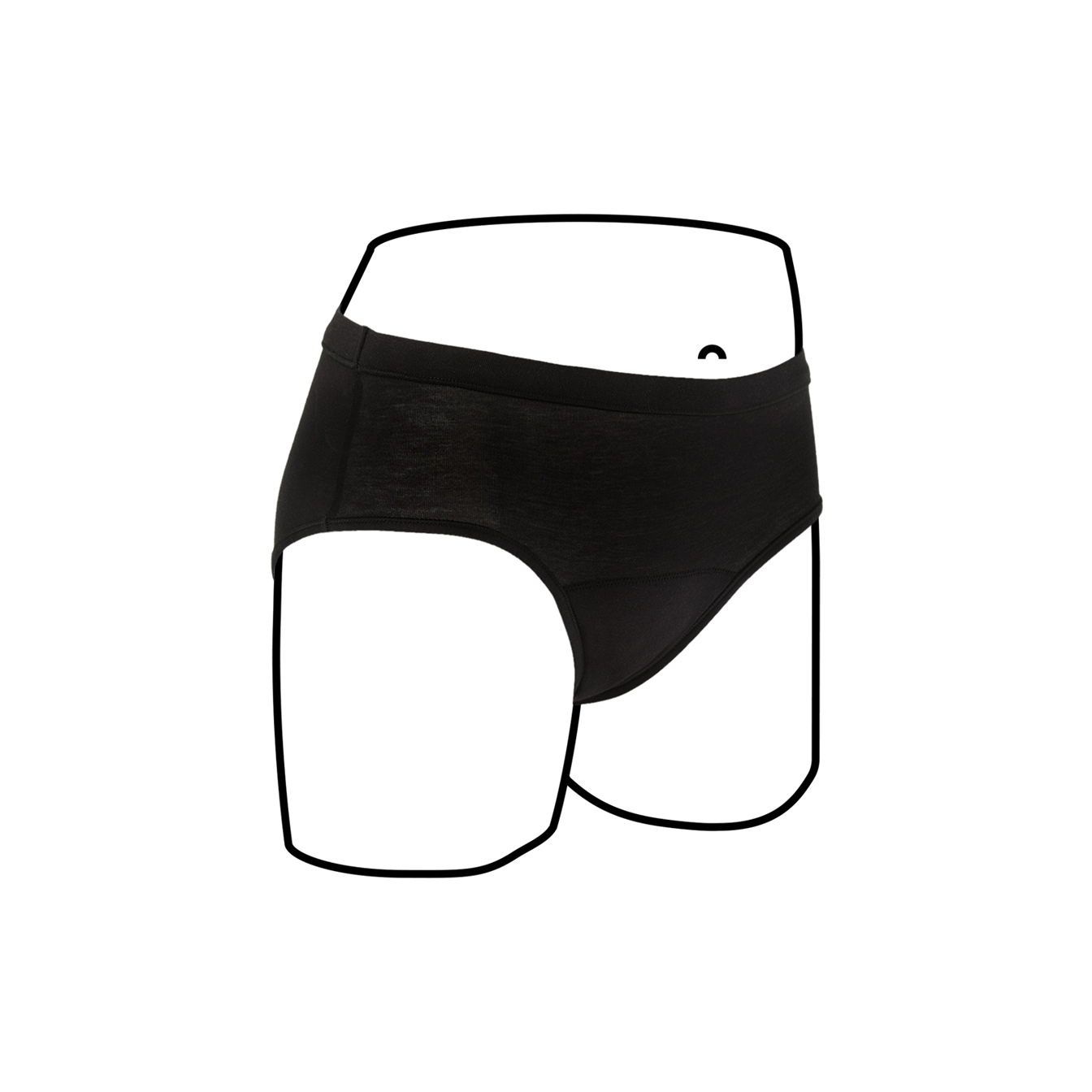 U by Kotex Thinx Period Underwear Black Briefs Size 12 - Direct