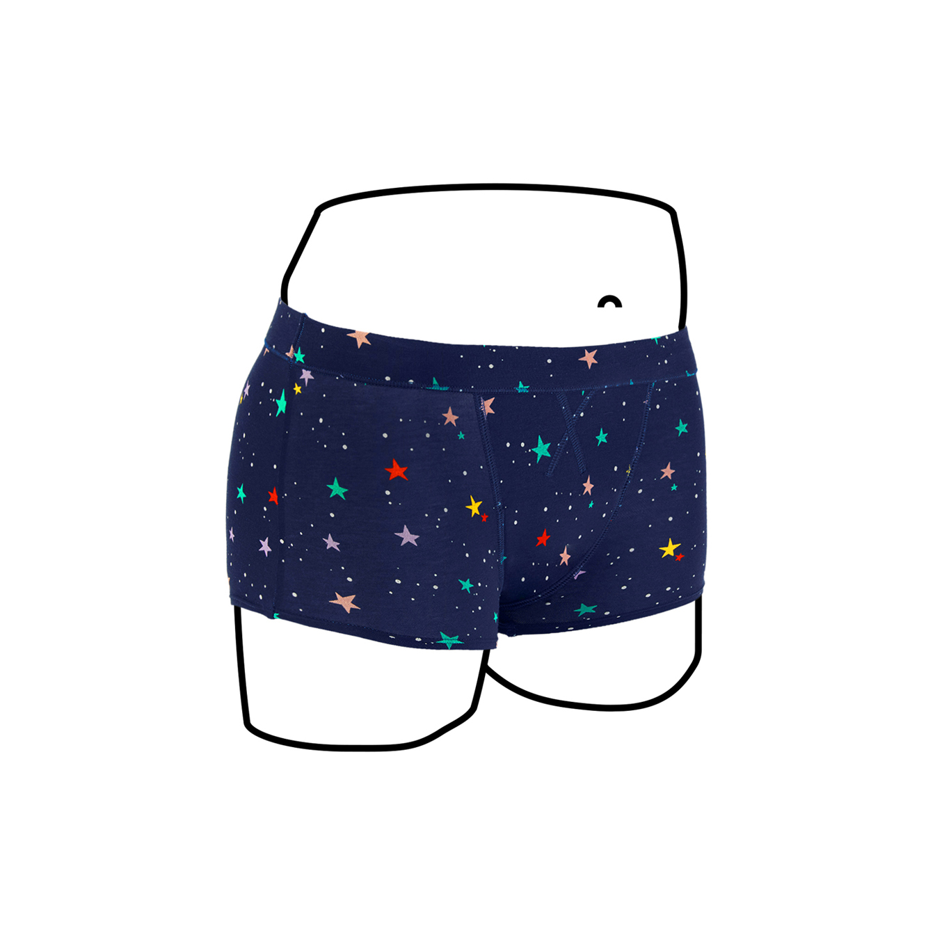 Thinx Teens - Shorty - Lucky Stars - Side