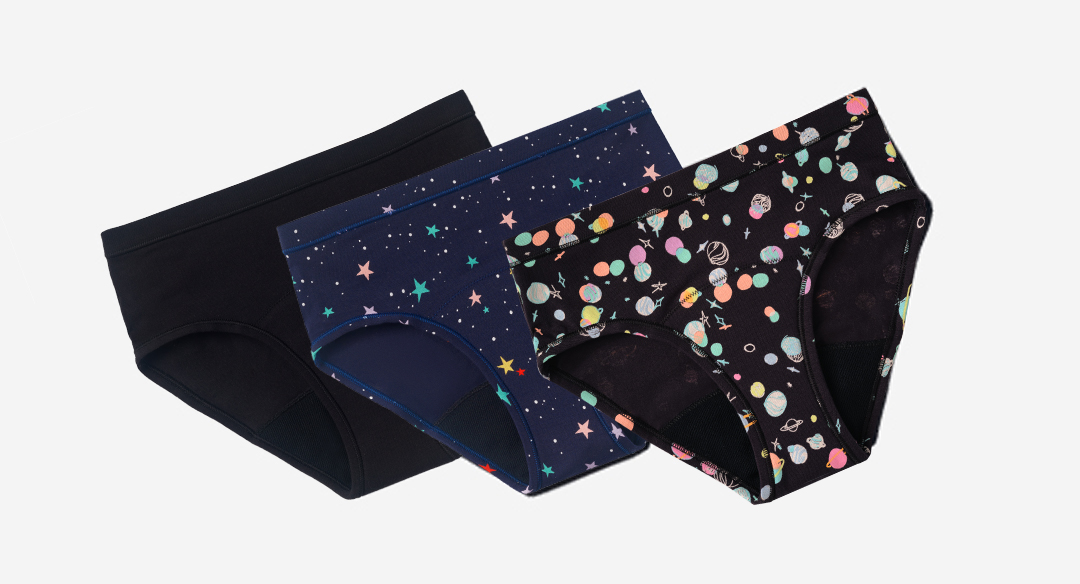 Thinx (BTWN) Teen Period Underwear - Fresh Start Period Kit for Teen Girls,  Multicolored, 11/12 - Regular Absorbency