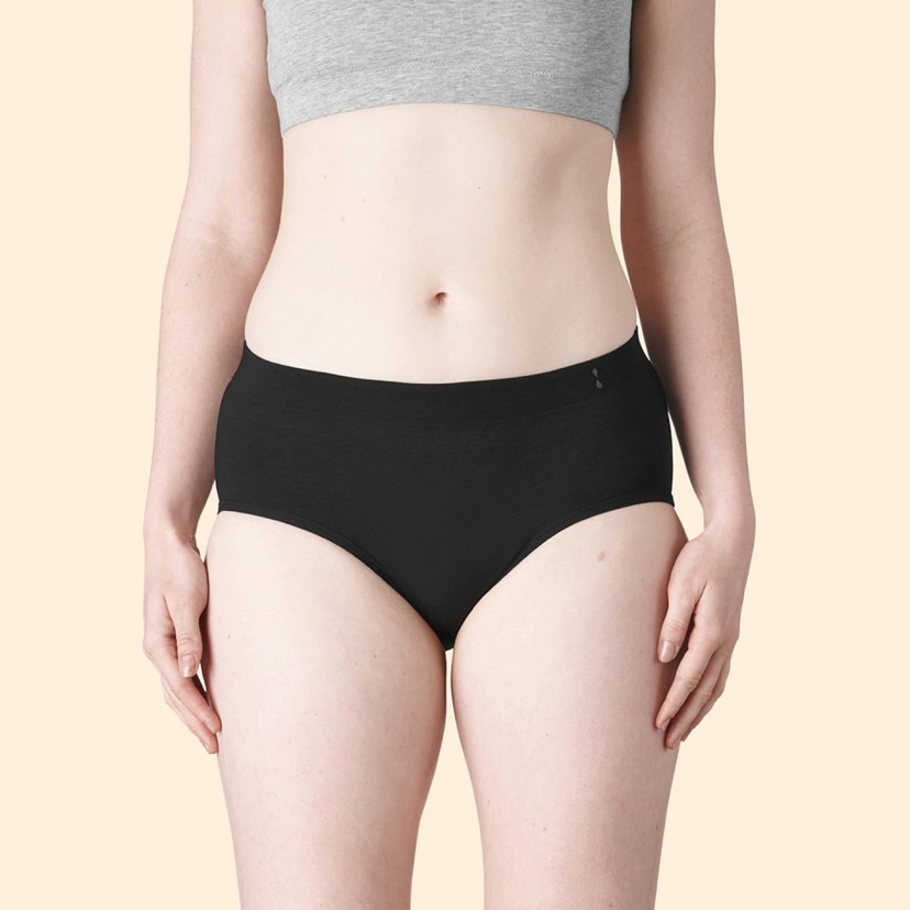 U by Kotex Thinx Reusable Period Underwear Bikini, Black, Size 6-8 :  : Health, Household and Personal Care