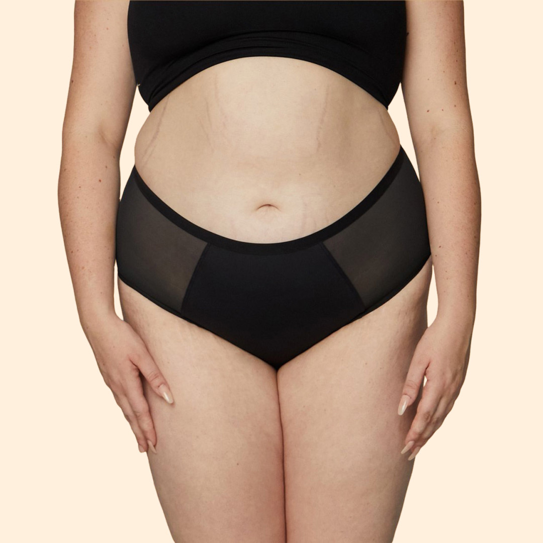 Thinx for All Cotton Brief Incontinence Underwear - Extra Small - Black