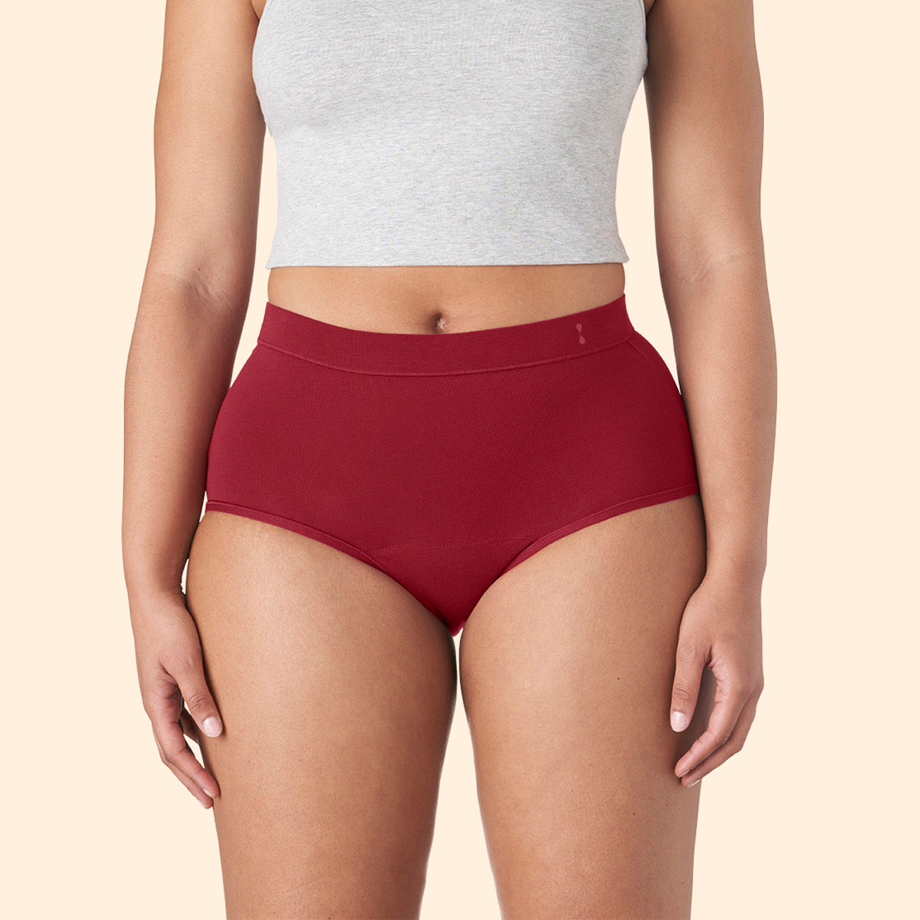 TFA Cotton-Hi-Waist Rhubarb Front