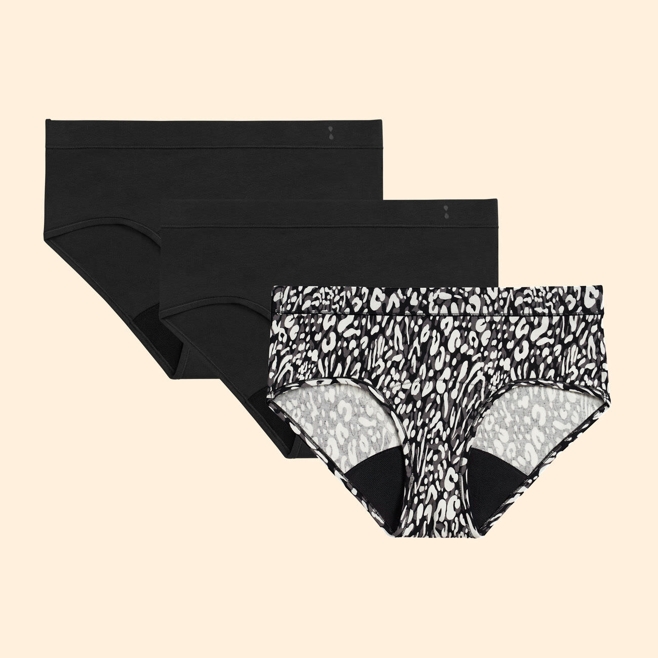 Thinx Hiphugger Leakproof Period Panties Size S Black NWT