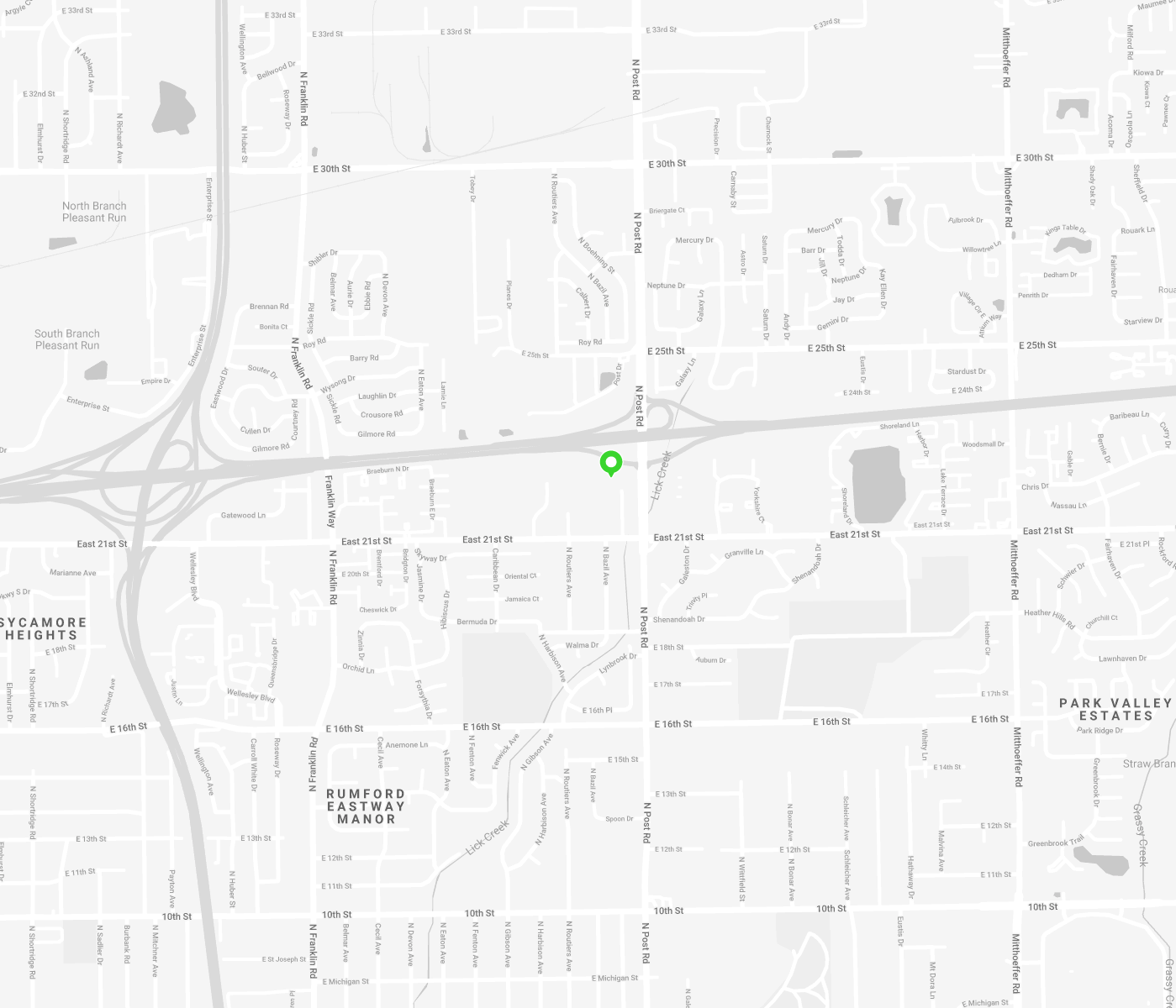 map of Aptive Indianapolis branch location