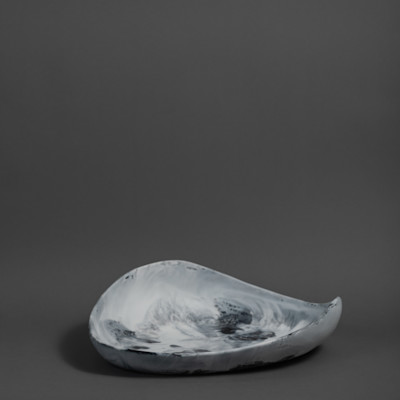 LEAF BOWL LARGE (WHITE MARBLE)