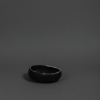 SMALL ROCK BOWL - BLACK MARBLE 