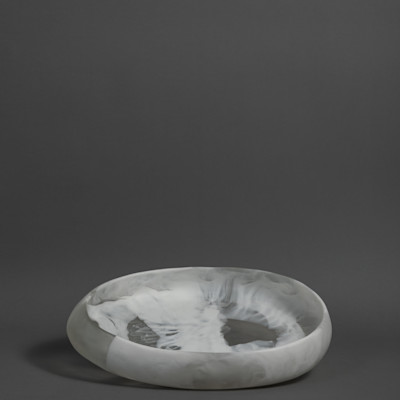 LARGE ROCK BOWL - SNOW SWIRL