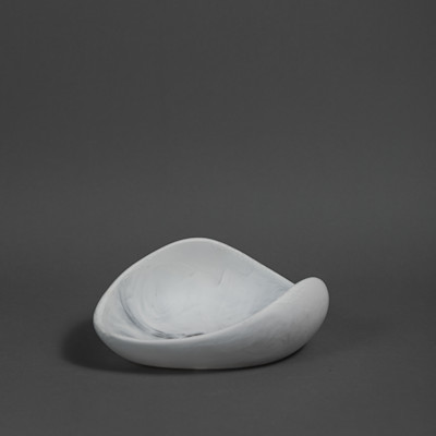 SMALL LEAF BOWL - SNOW SWIRL