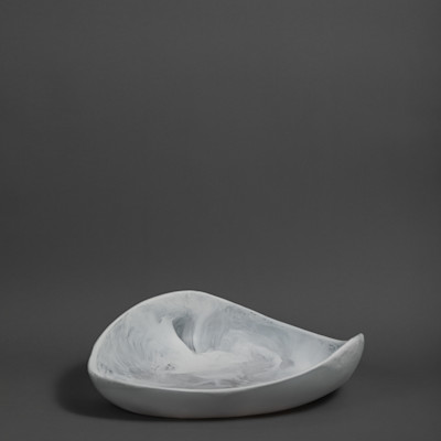 LEAF BOWL - LARGE (SNOW SWIRL)