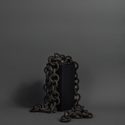 CERAMIC CHAIN - SHORT BLACK