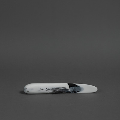 STONE CHEESE KNIFE - WHITE MARBLE