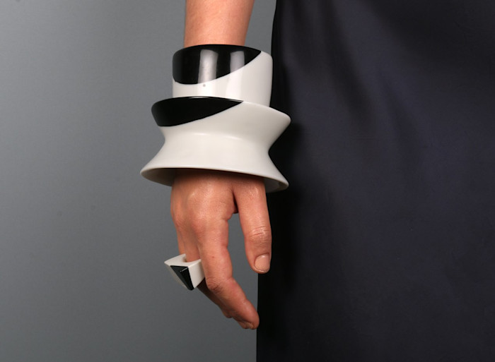 dinosaur designs jewellery resin long band bangle large bow bangle block ring ON BODY 21 january 2020 001 6fad8e6d-c635-4350-922b-716e7e7c2697 2000x