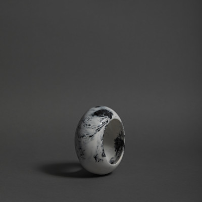 BANGLE BOULDER - WHITE MARBLE