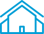 Icon of a house outlined in blue.