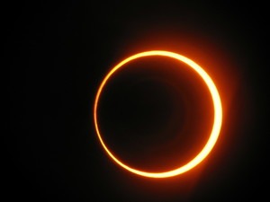 Image of a solar eclipse. 