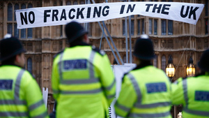 Image of anti-fracking protest.