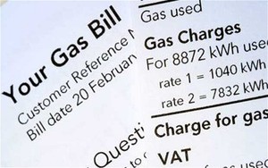 Image showing gas bill and gas charges.
