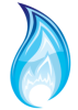 Asian energy logo flame