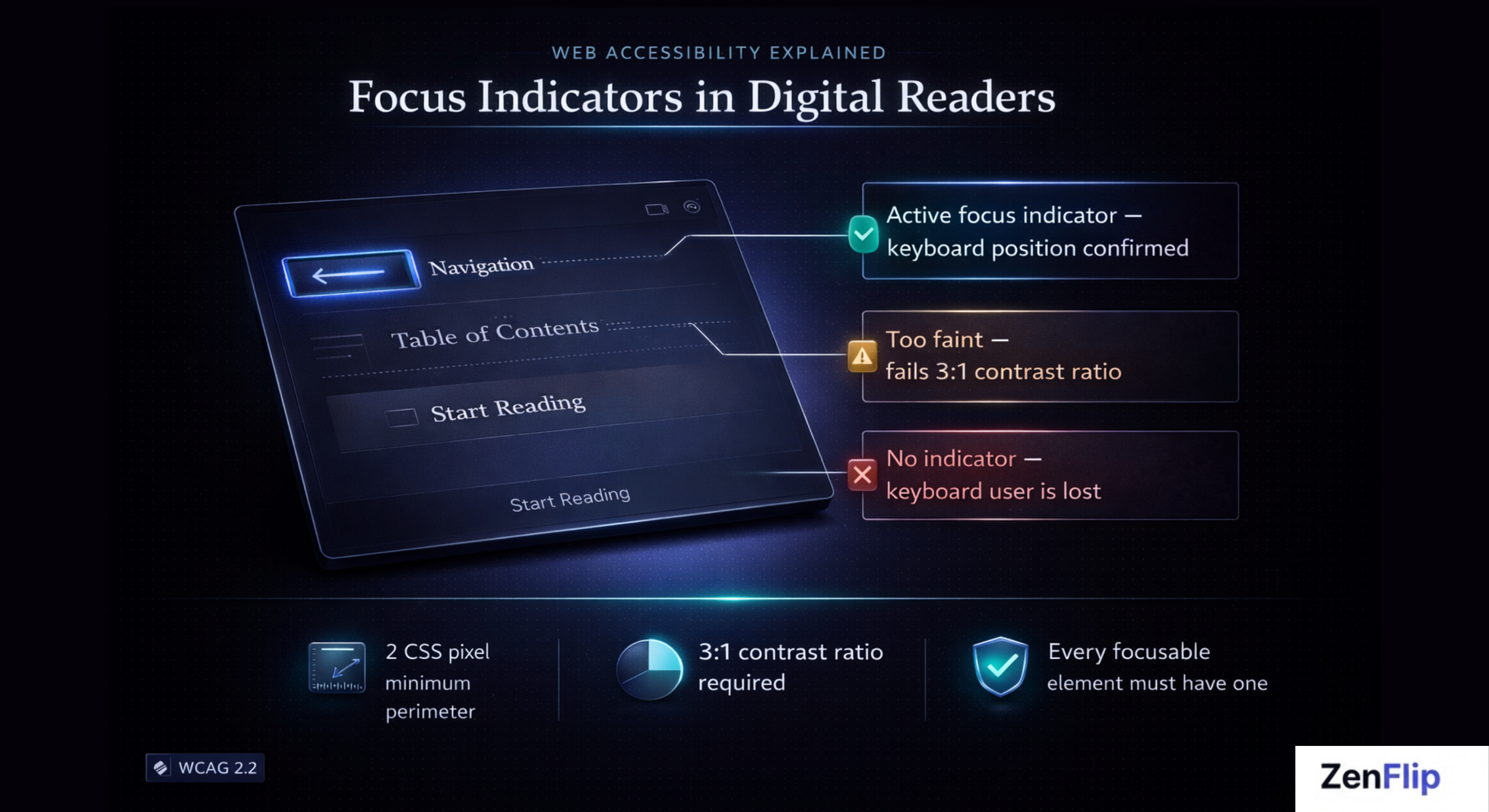Accessible Focus Indicators in Digital Readers | WCAG Compliance | ZenFlip
