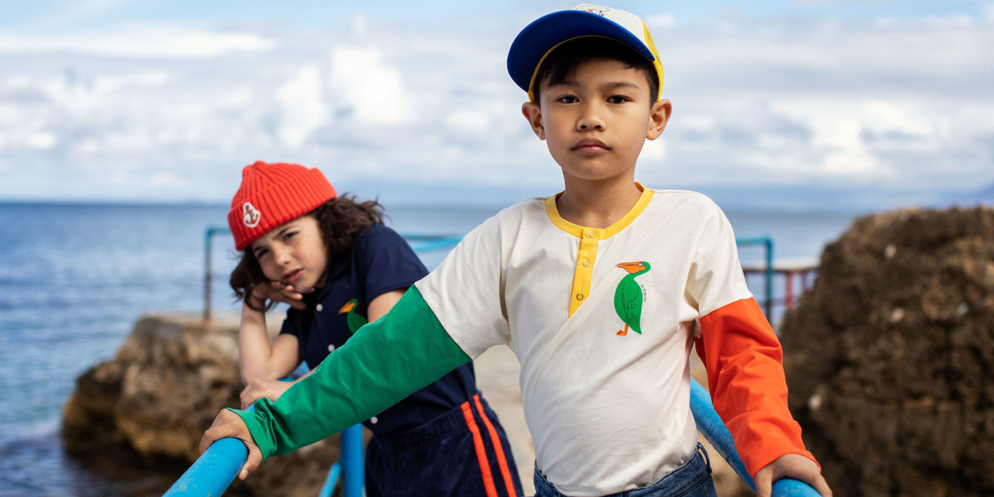 boys wearing Mini Rodini clothing and accessories
