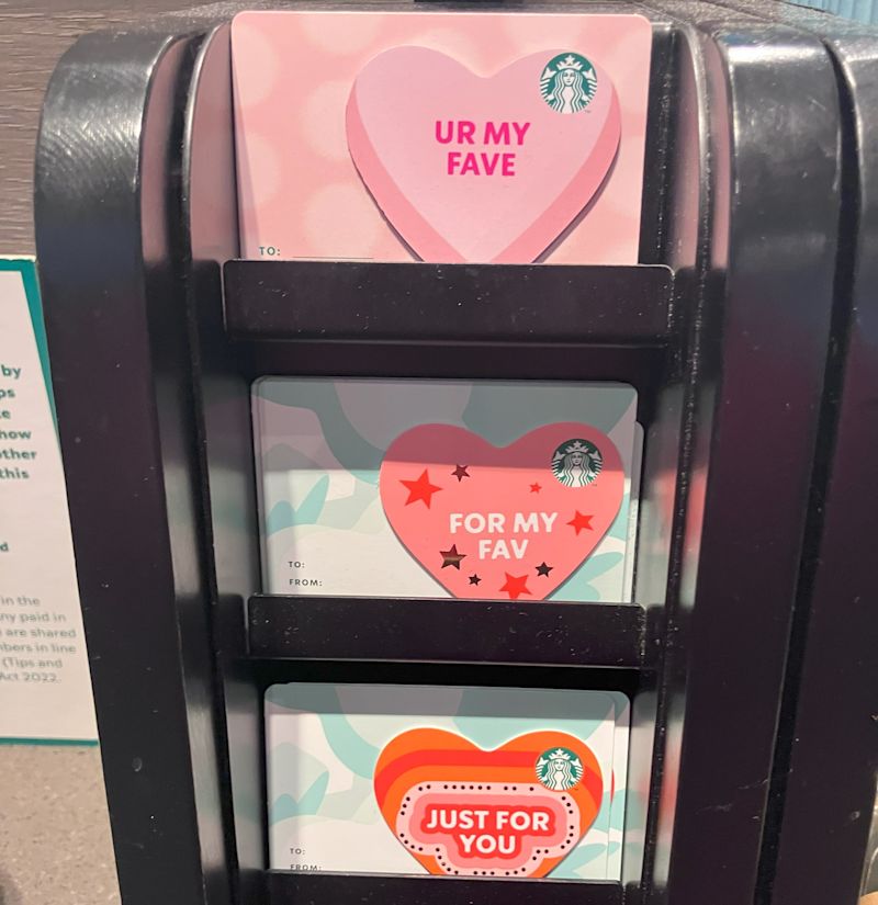 Starbucks Vals Gift Cards