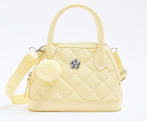 Girls Quilted Yellow Handbag €27.00 in River Island