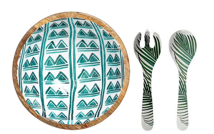 John Lewis Salad Bowl and Utensils 2019