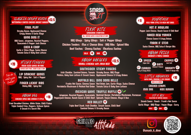 Smash It Food Menu