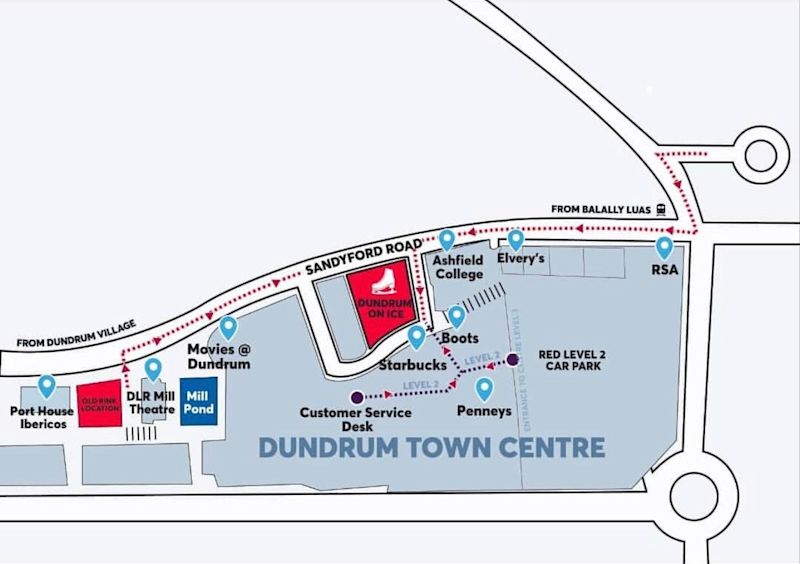 Dundrum on ice map