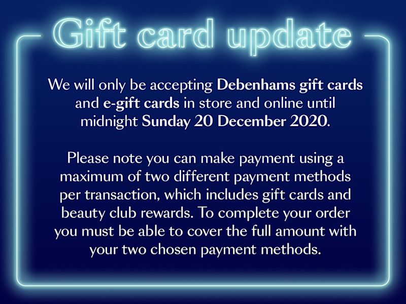 Debenhams GC announcement