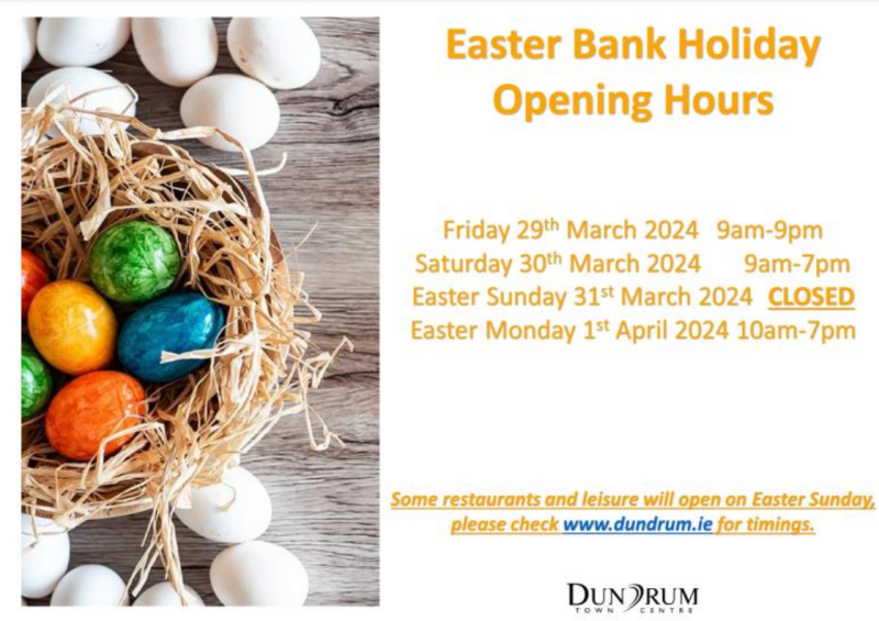 Easter opening hours