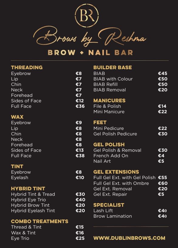 11384 Brows By Reshma A2 Price List (2)
