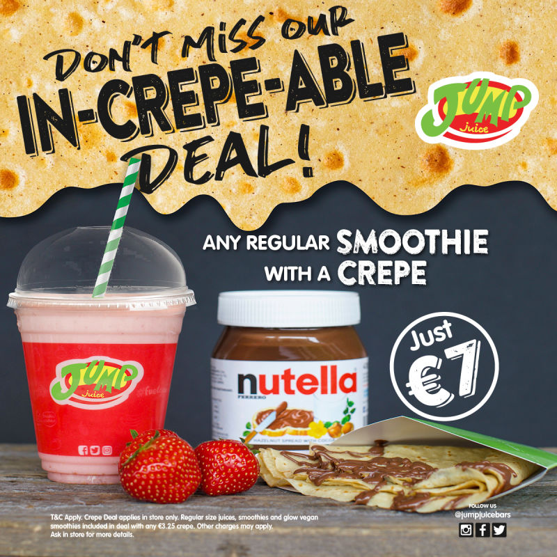 Jump Juice Smoothie and Crepe Deal