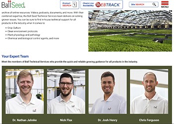 The Technical Services team at Ball Seed