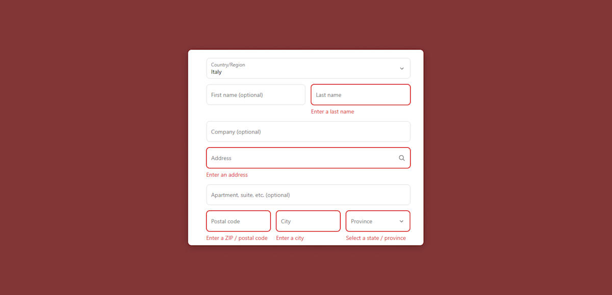 Error messages in eCommerce: a simple checklist (with Shopify examples ...