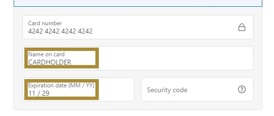 shopify credit card form
