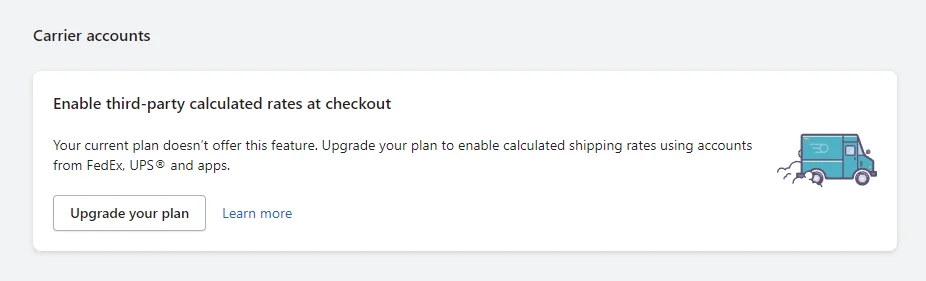 calculated shipping rates