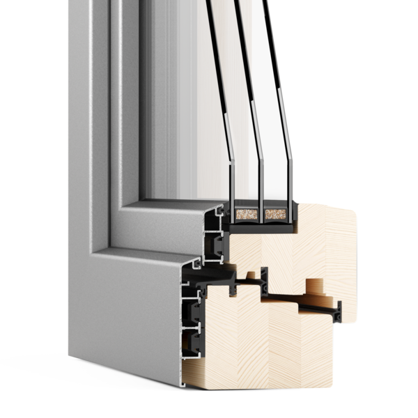 LogikHaus Logikwin 88mm window cutaway section