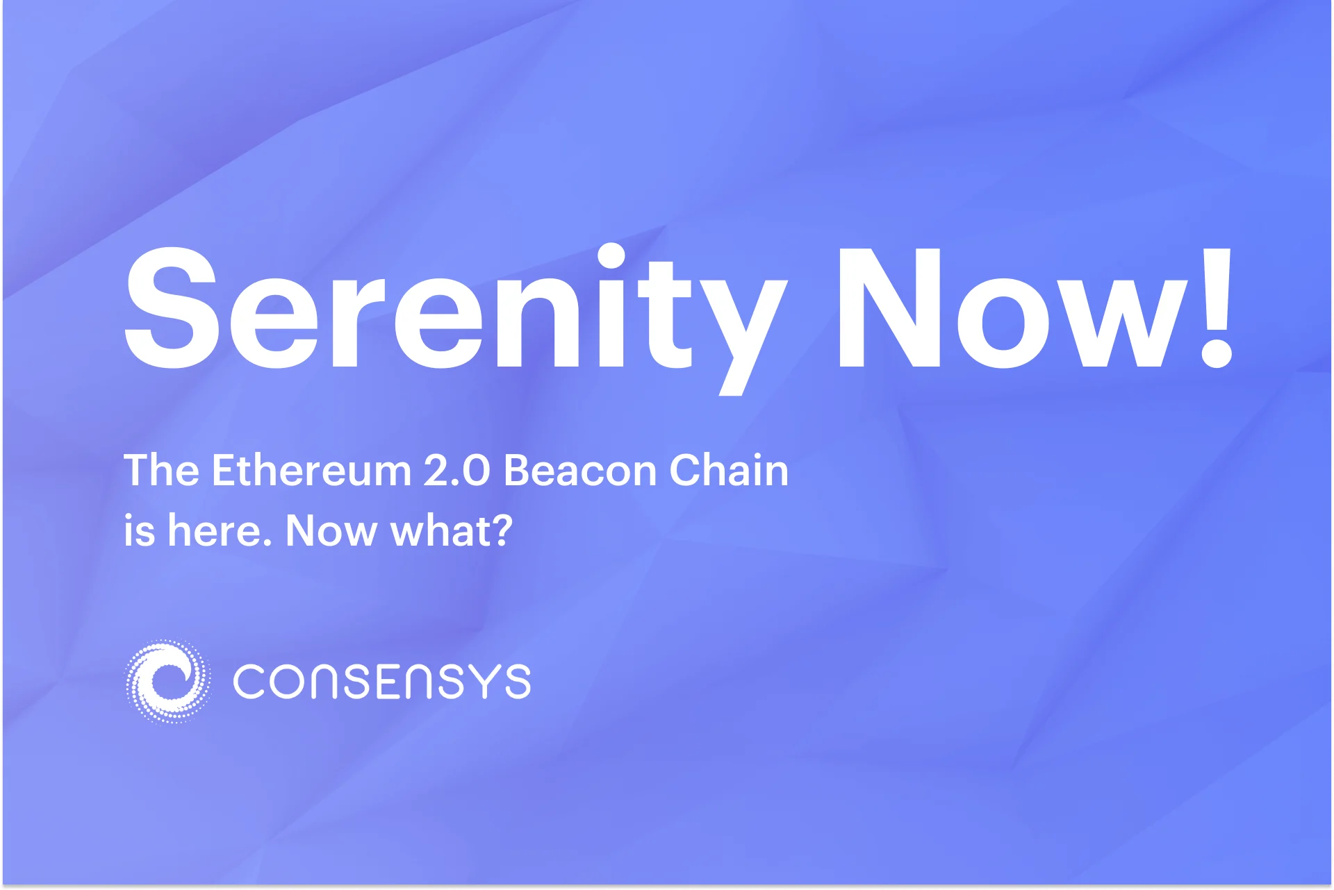 Image: The Ethereum 2.0 Beacon Chain is here. Now what?