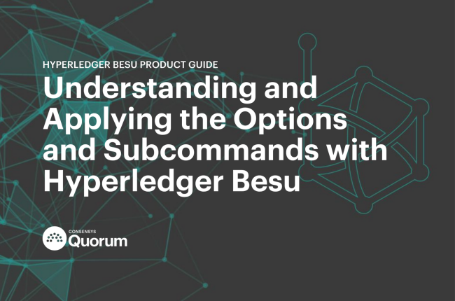 Understanding and Applying the Options and Subcommands with Hyperledger Besu