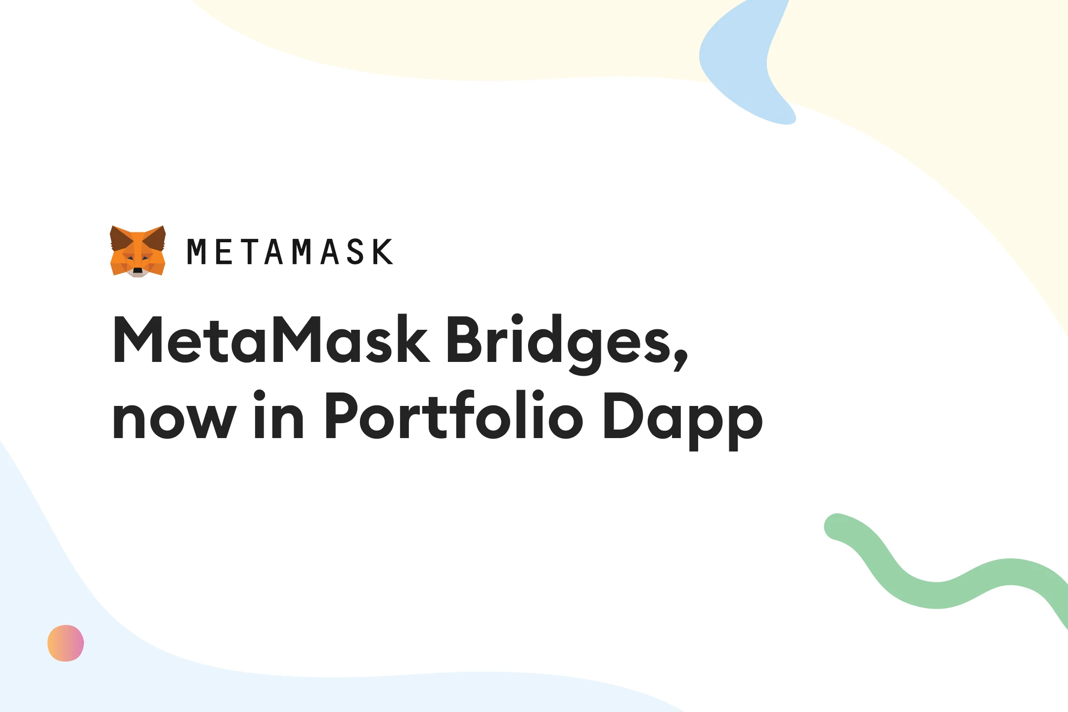 Image: Consensys Announces the Beta Release of MetaMask Bridges in the Portfolio Dapp 