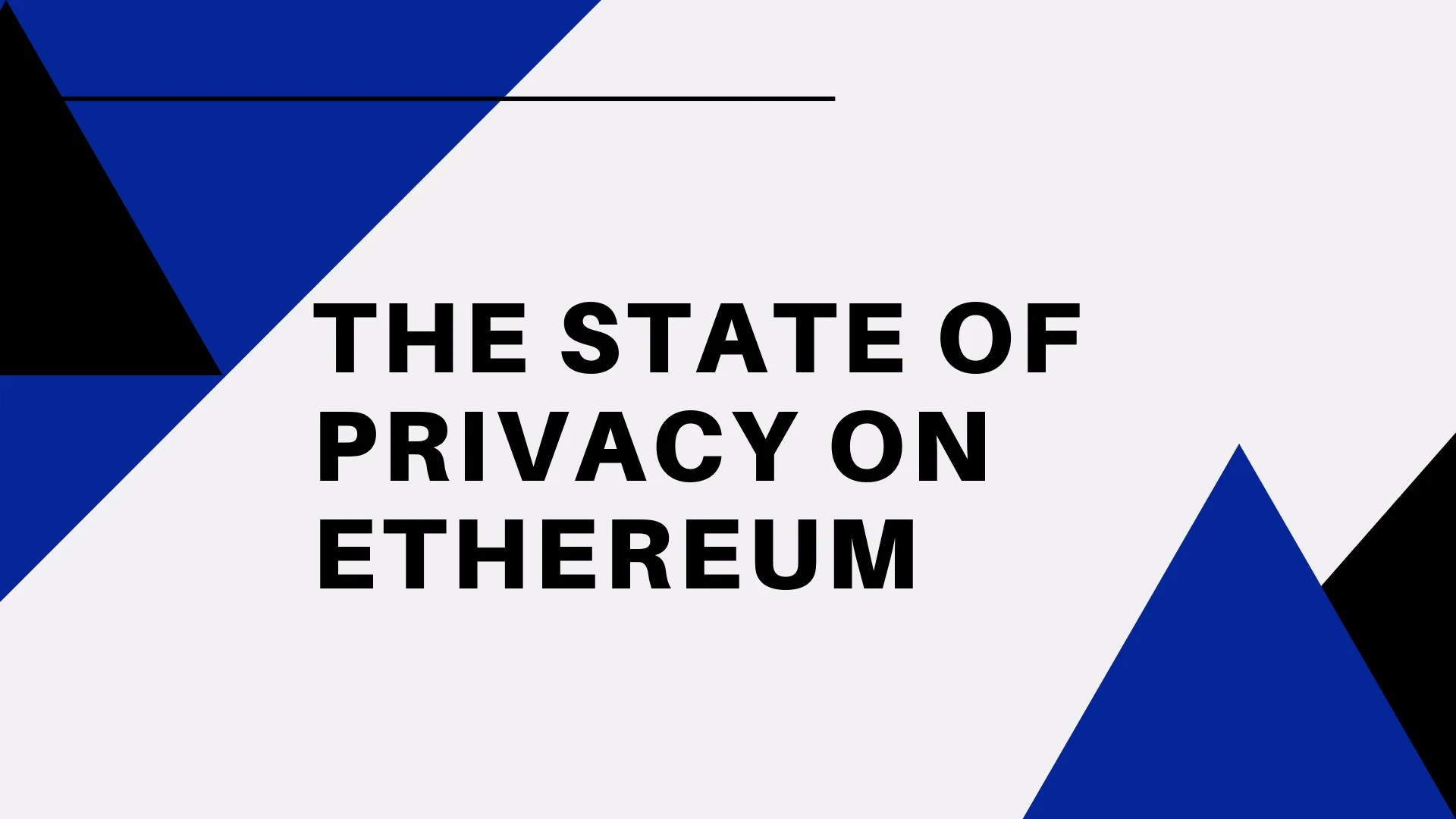 Image: The State of Privacy on Ethereum