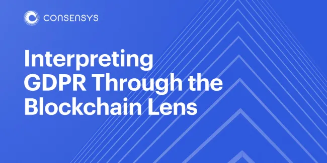 Interpreting GDPR Through the Blockchain Lens