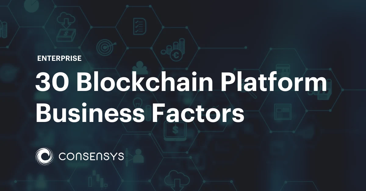 Image: 30 Blockchain Platform Business Factors
