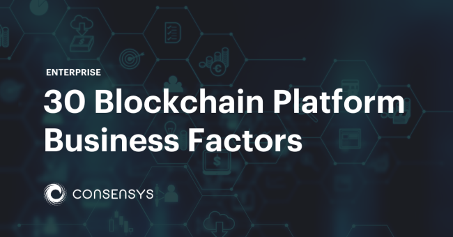 30 Blockchain Platform Business Factors