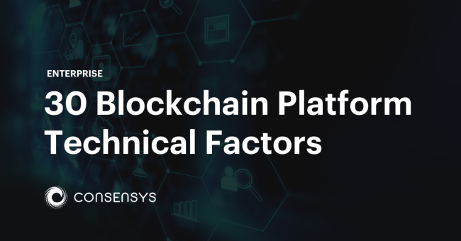 30 Blockchain Platform Technical Factors