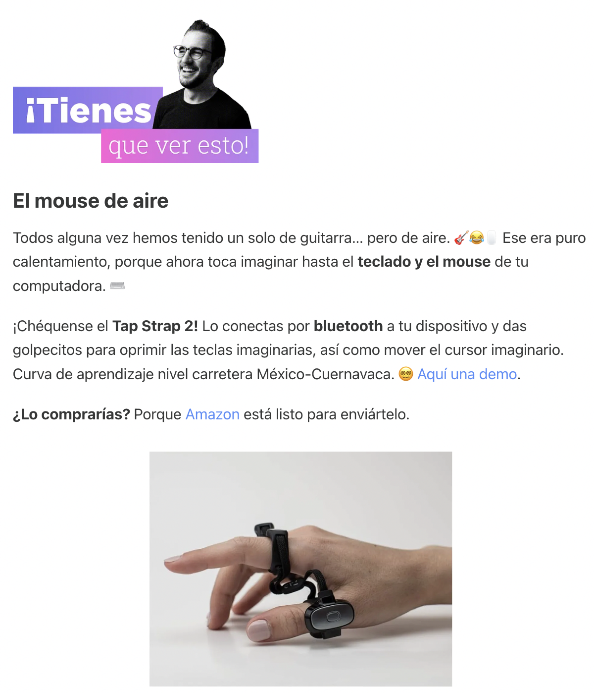 Venta de productos de Amazon por la Newsletter de Juan Lombana