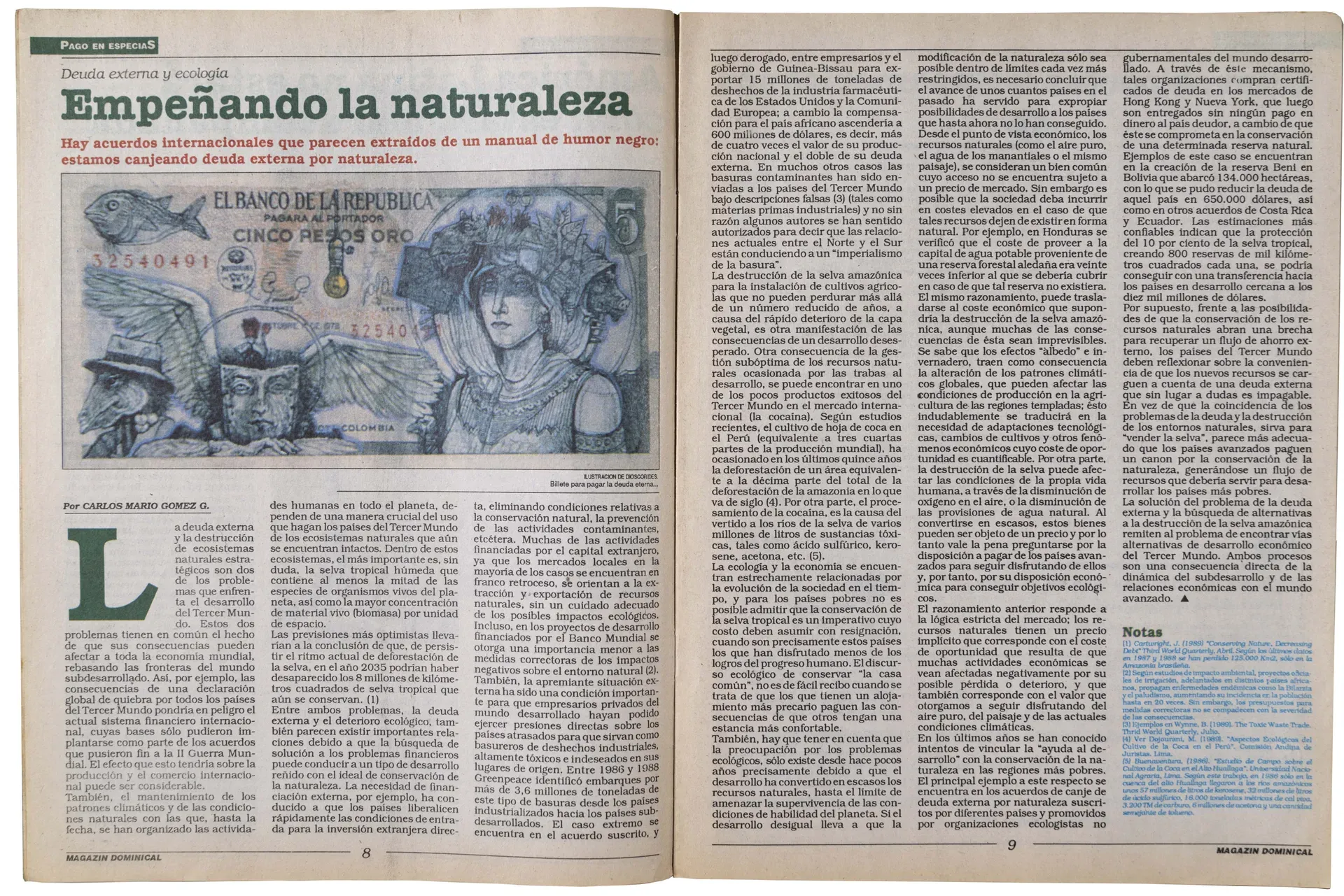 Deuda externa y ecología: Empeñando la naturaleza